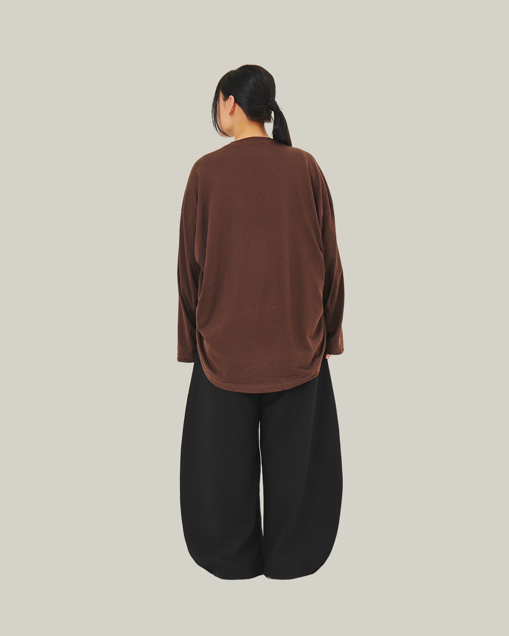 HUST Studios Long-Sleeve T-Shirt in Brown