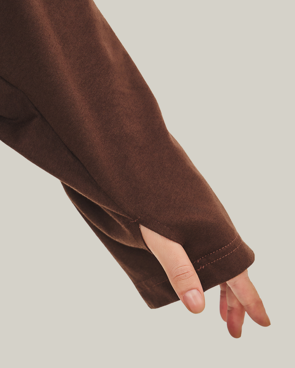 HUST Studios Long-Sleeve T-Shirt in Brown