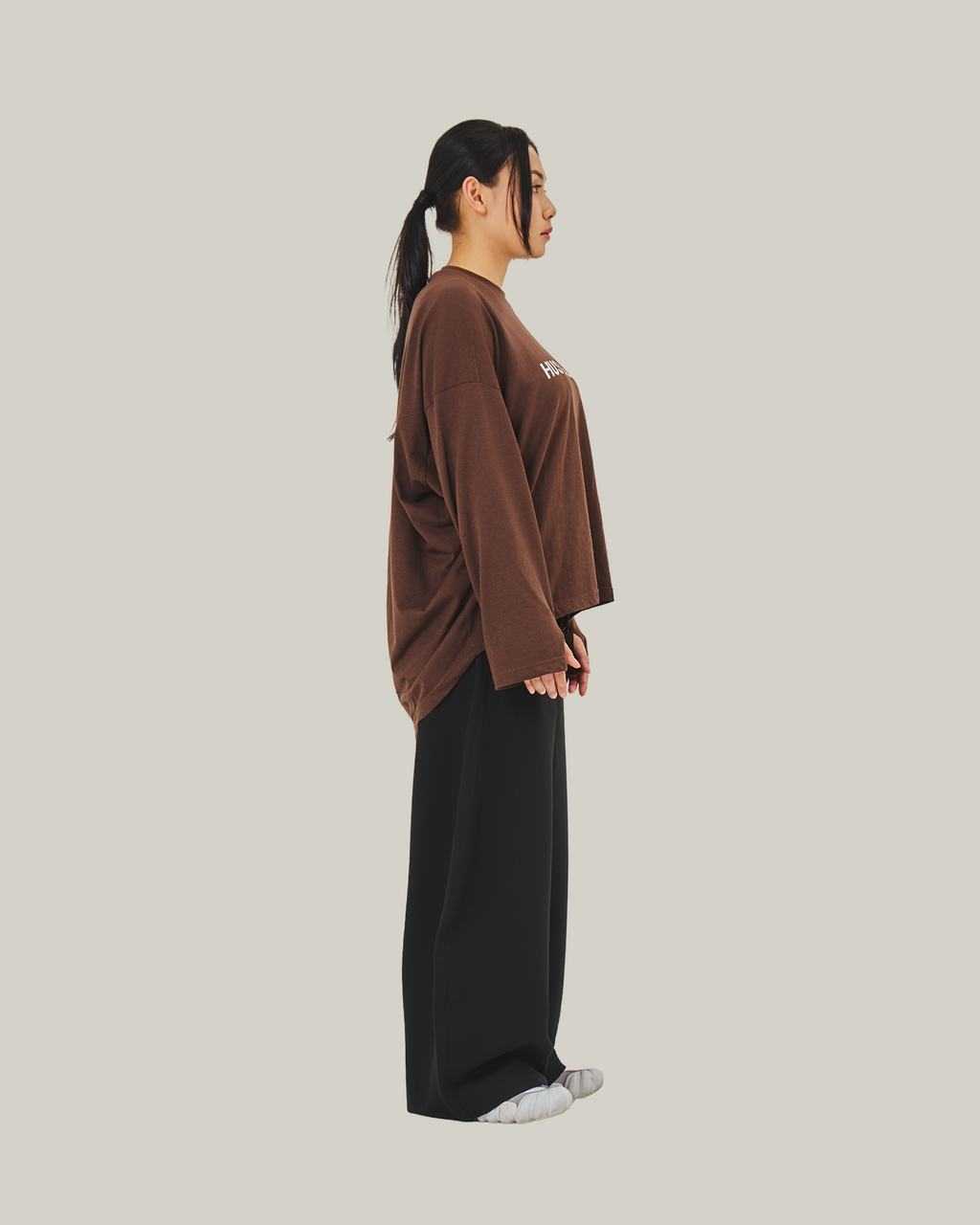 HUST Studios Long-Sleeve T-Shirt in Brown