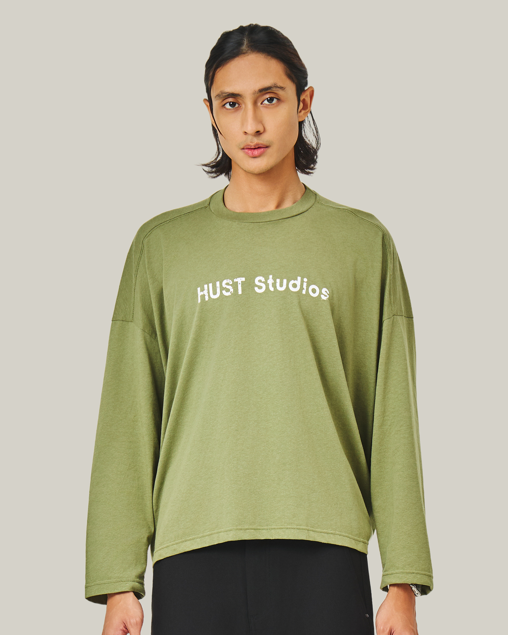 hust-studios-long-sleeve | Olive Green