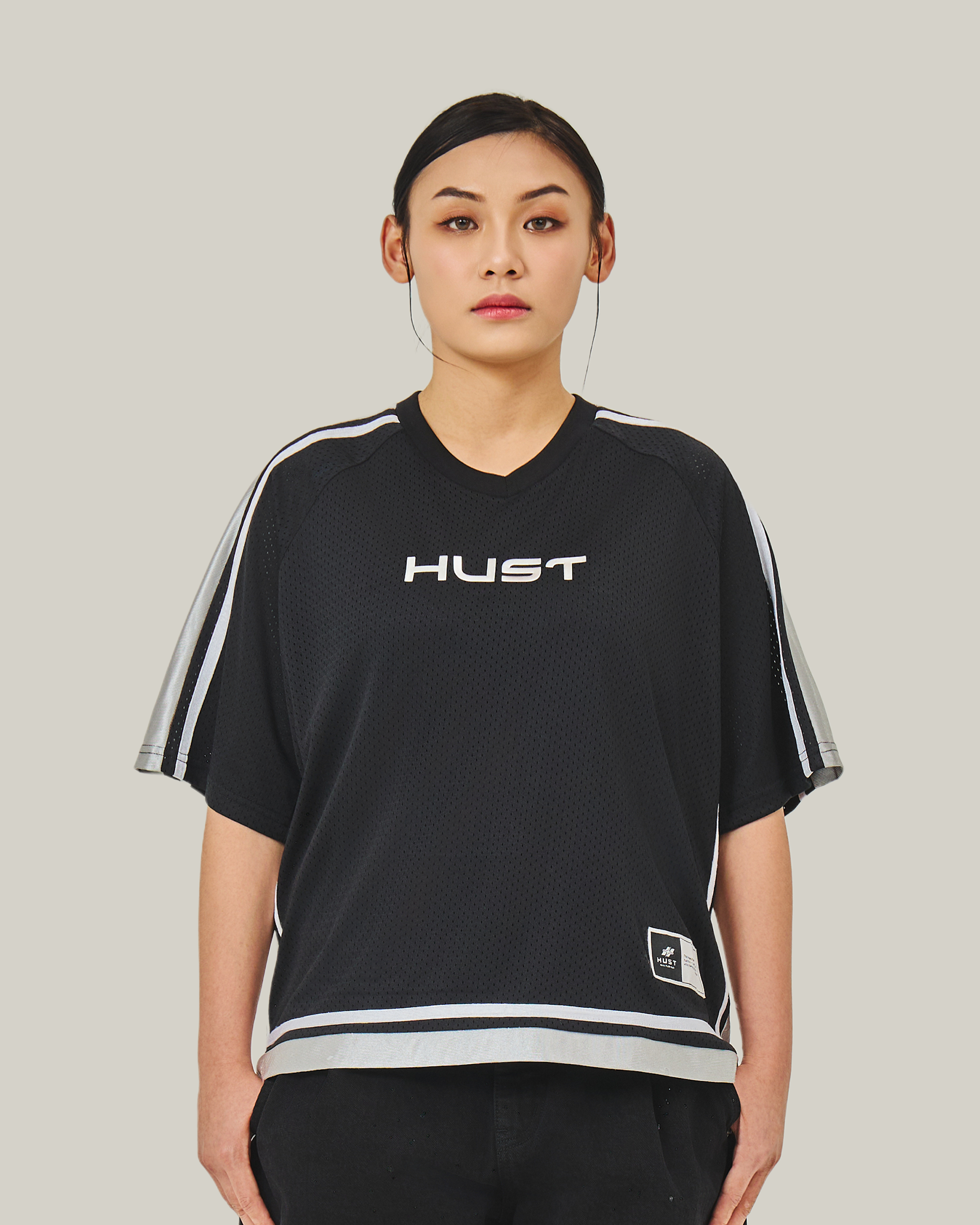 hust-technical-mesh-jersey | Black