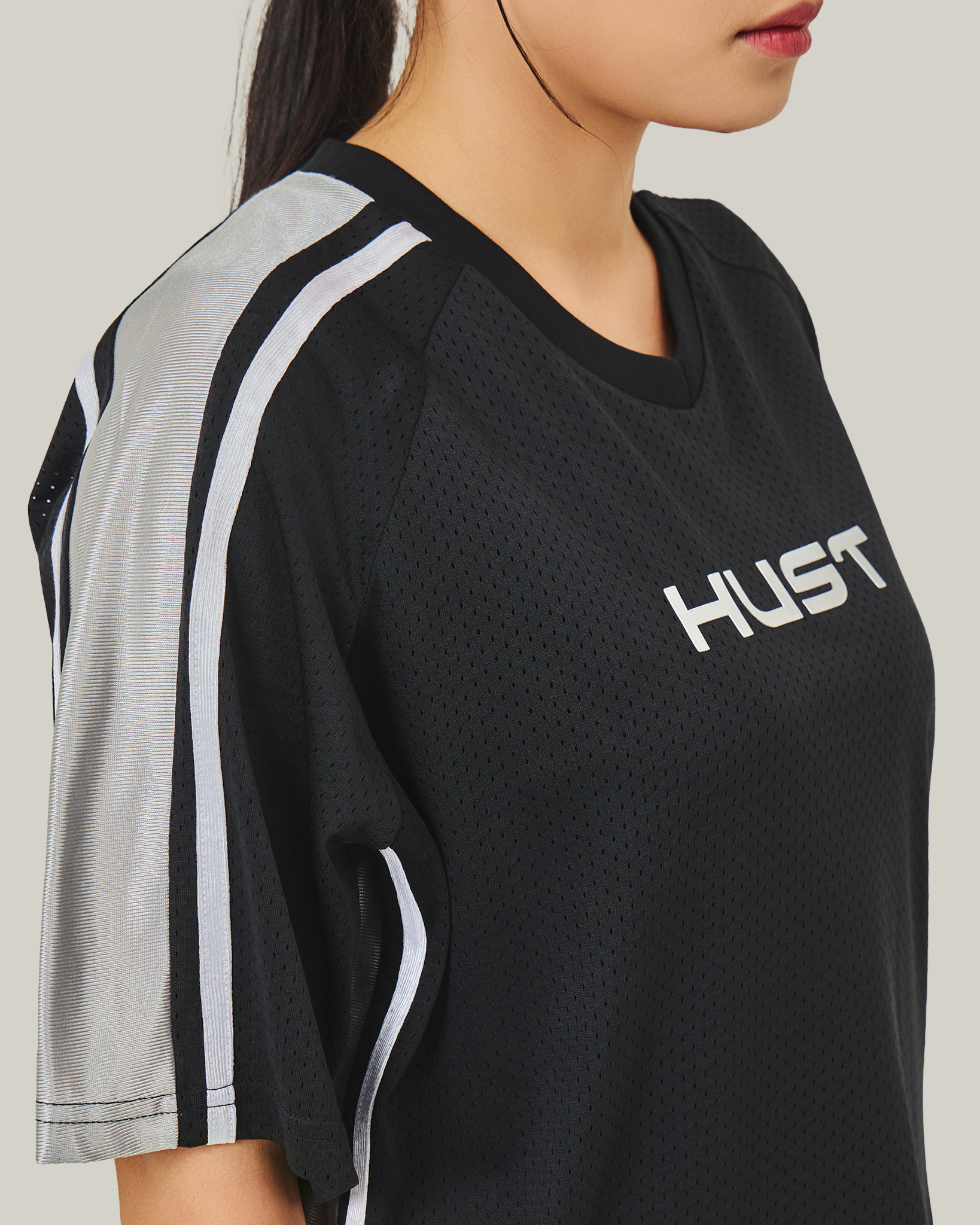 hust-technical-mesh-jersey | Black
