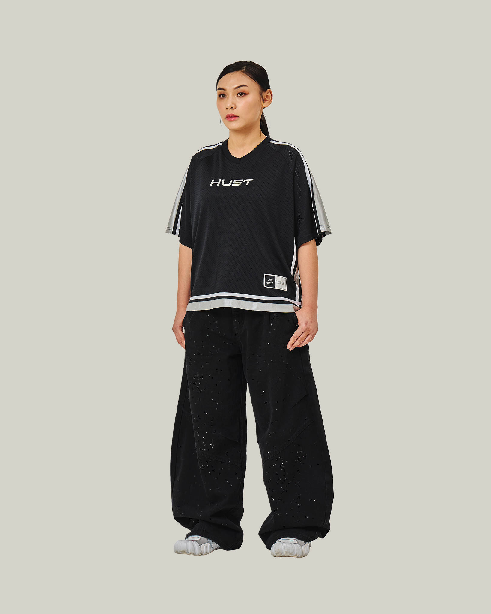 hust-technical-mesh-jersey | Black