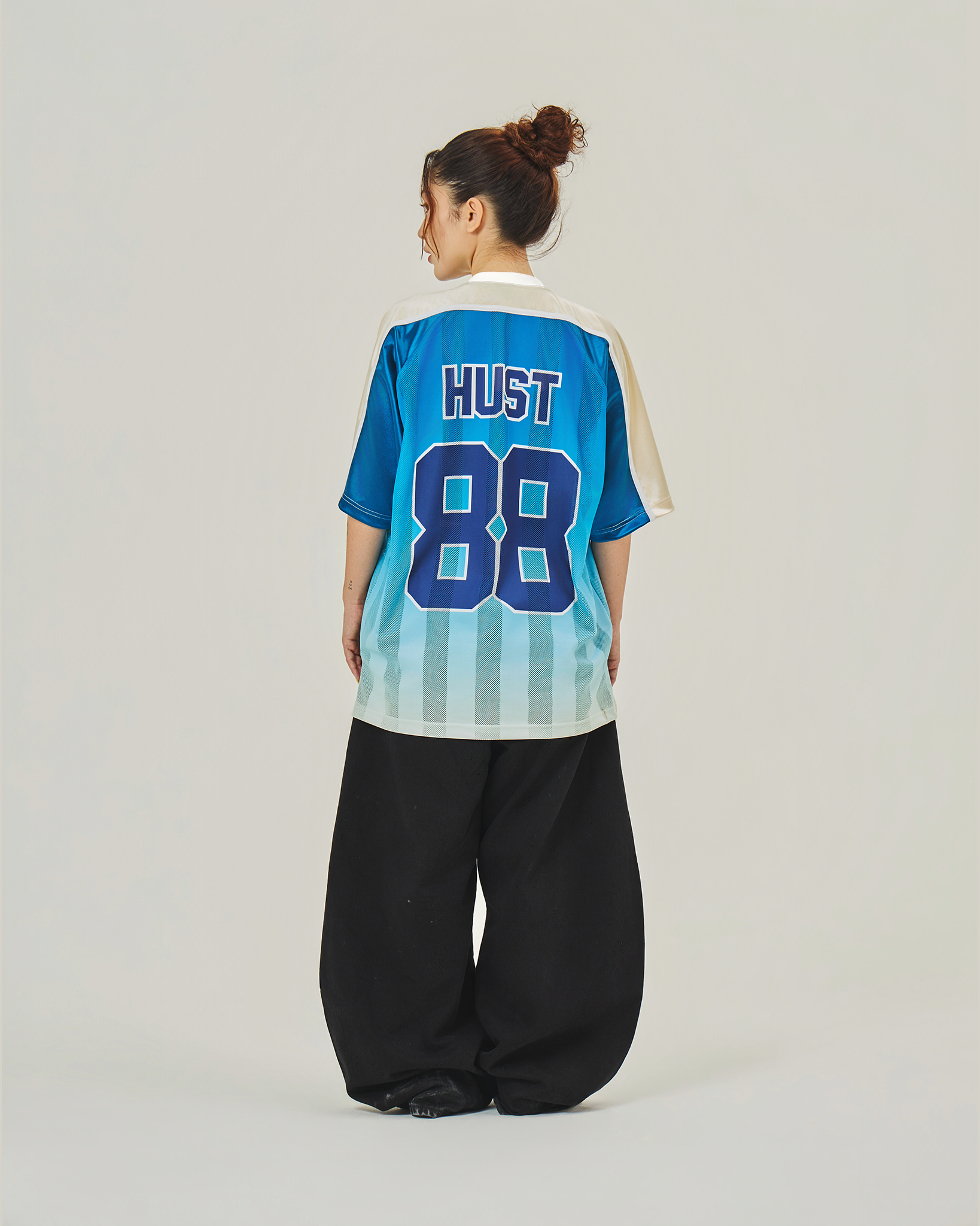 HUST Retro-Athletic Jersey - Blue-Beige