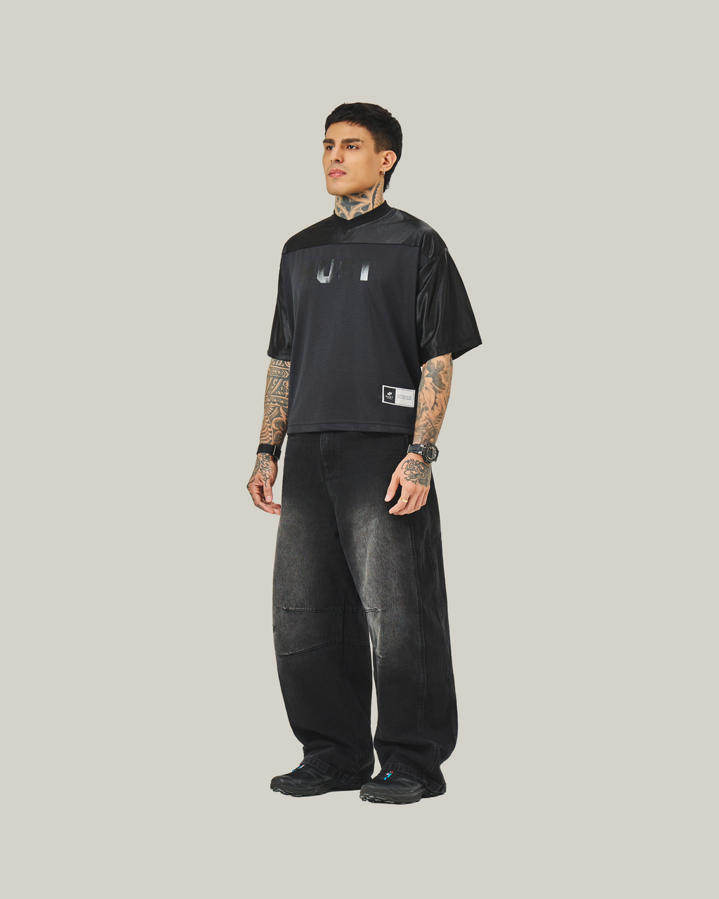 HUST Technical Street Jersey in Black