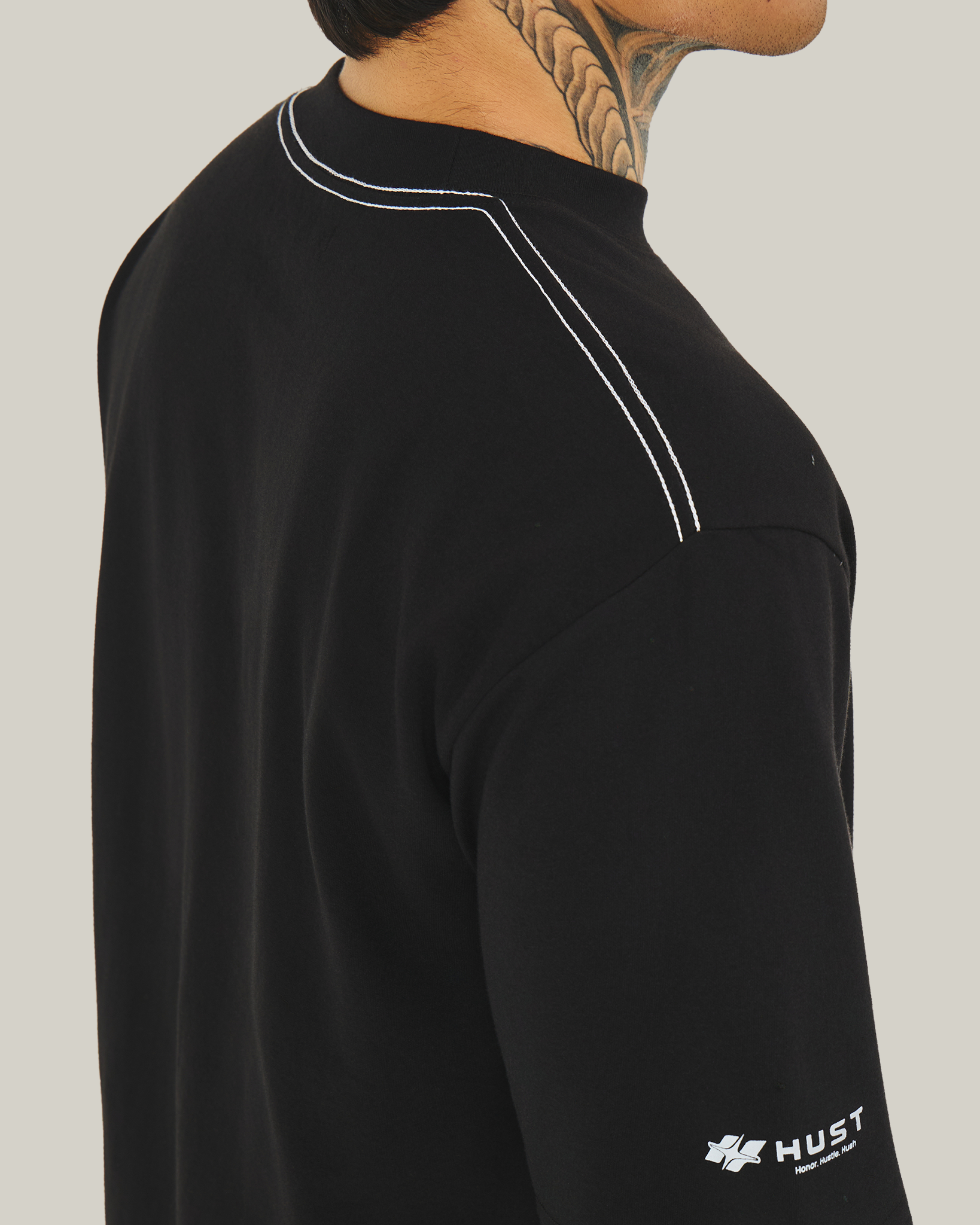 HUST Thermal-Regulating Crew T-Shirt in Black
